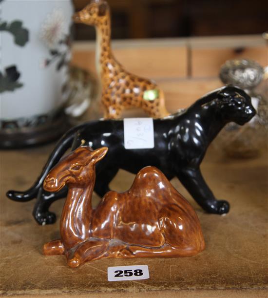 Beswick Panther, Giraffe & Camel